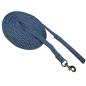 Preview: Longierleine blau mit stabilem Karabinerhaken für sicheres Longieren und Training