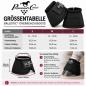 Preview: Größentabelle der Professional’s Choice Ballistic Overreach Boots Hufglocken mit Maßen und Größenempfehlungen für S, M und L