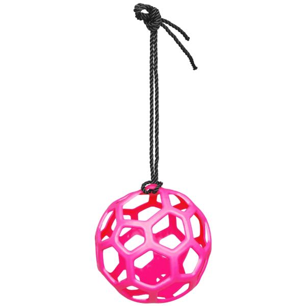 heuball slowfeeder futterspielball beschaeftigungsball pink