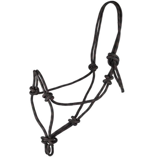 Waldhausen Knotenhalfter für Bodenarbeit und Horsemanship Training schwarz und braun