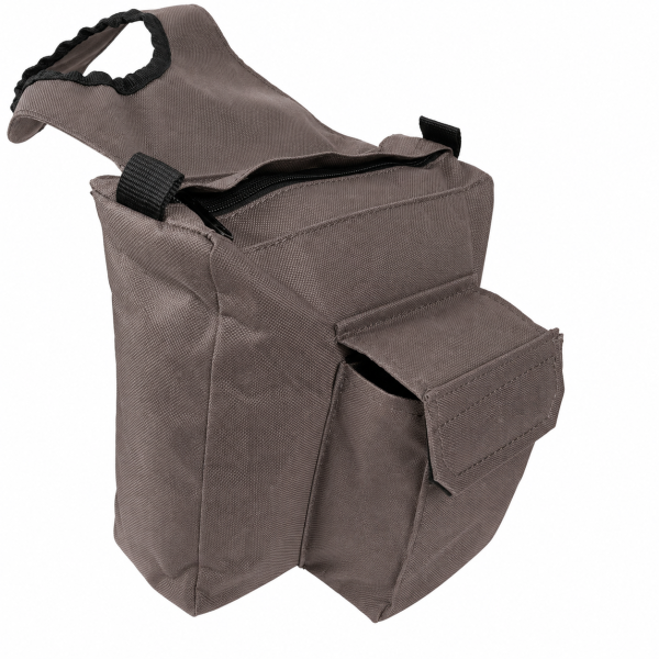 Sattelhorntasche aus Nylon in braun