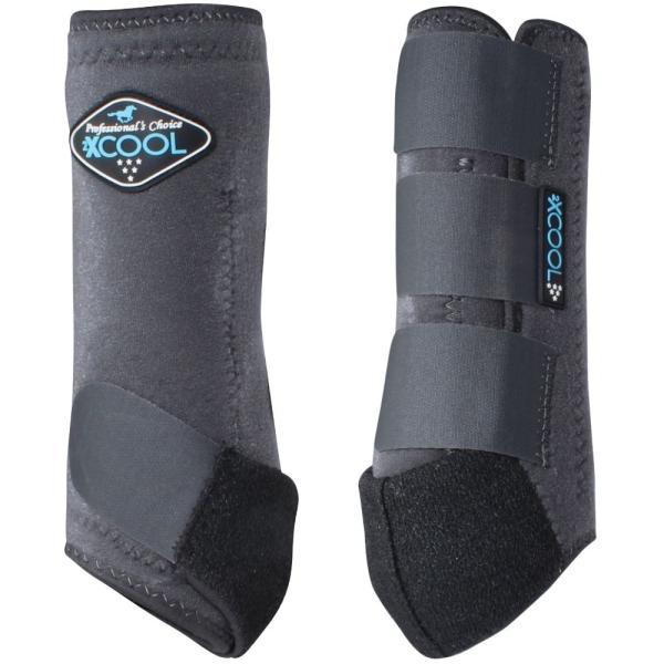 2XCool Vorderbein-Gamaschen für Pferde von Professionals Choice, 2er Set – leichte, atmungsaktive Schutzgamaschen Grau