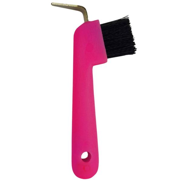 york hufauskratzer mit buerste pferd putzzeug hufpflege fuchsia