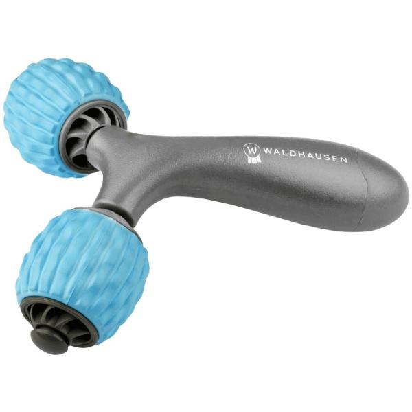 Waldhausen Health and Care Massageroller fürs Pferd in grau mit blauen Rollen