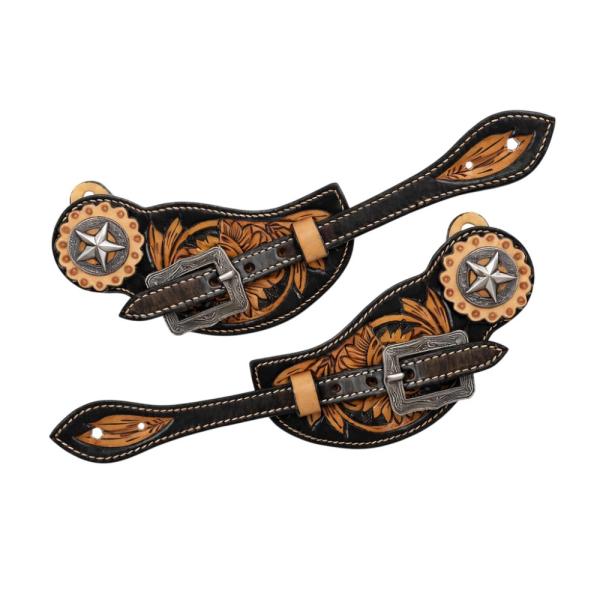 Western Sporenriemen mit Silberstern