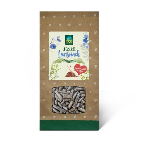 LEXA Leinsnack | Getreidefreie Leckerlis aus 100% Leinkuchen für Ihr Pferd