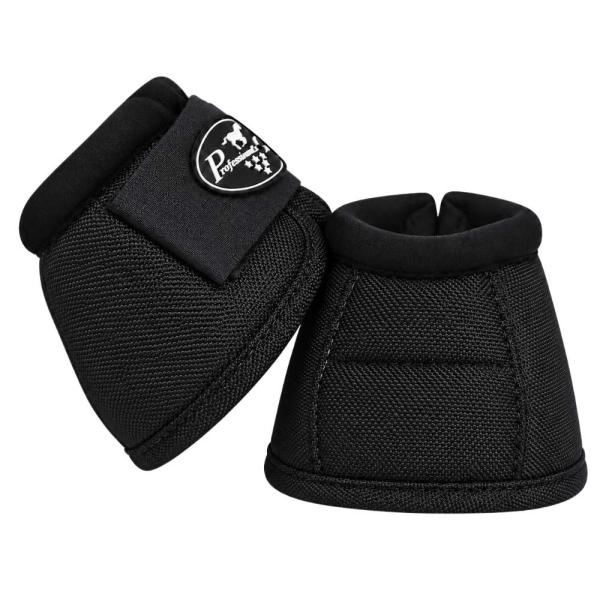 Professional’s Choice Ballistic Overreach Boots Hufglocken in Schwarz – Paar mit gepolstertem Rand und Klettverschluss