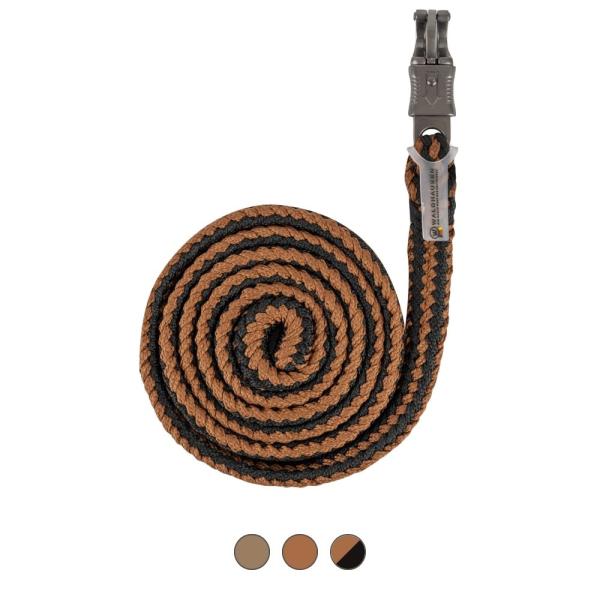 Waldhausen Anbindestrick Plus mit dunklem Panikhaken in Cappuccino, Zimt und Zimt/Schwarz