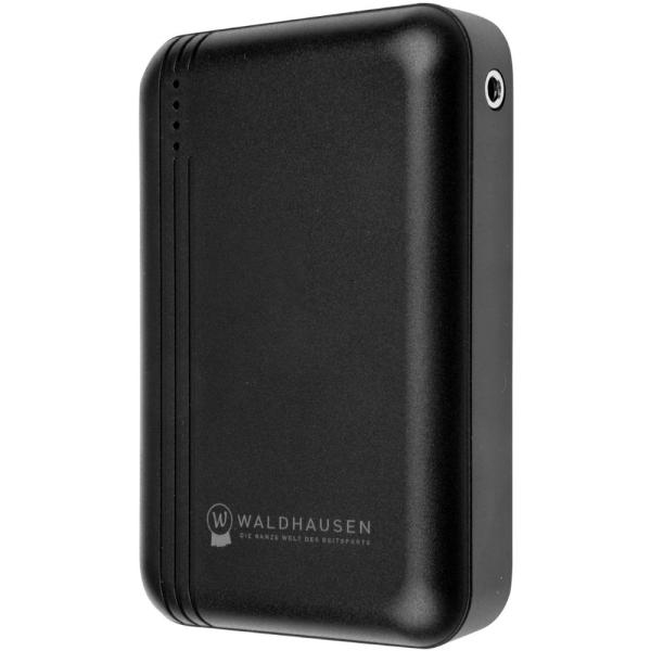 Waldhausen Health and Care Powerbank in Schwarz, Schrägansicht