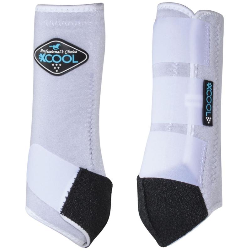 2XCool Vorderbein-Gamaschen für Pferde von Professionals Choice, 2er Set – leichte, atmungsaktive Schutzgamaschen Weiß