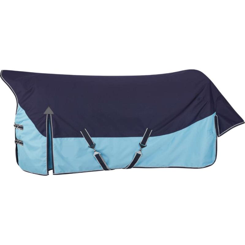 Wasserdichte Outdoordecke High Neck 50g in hellblau | dunkelblau