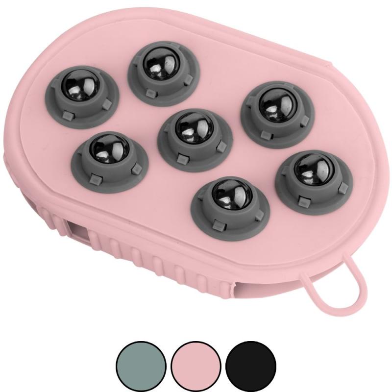 Waldhausen Massagehandschuh und Putzhandschuh in olivgrün rosa und schwarz