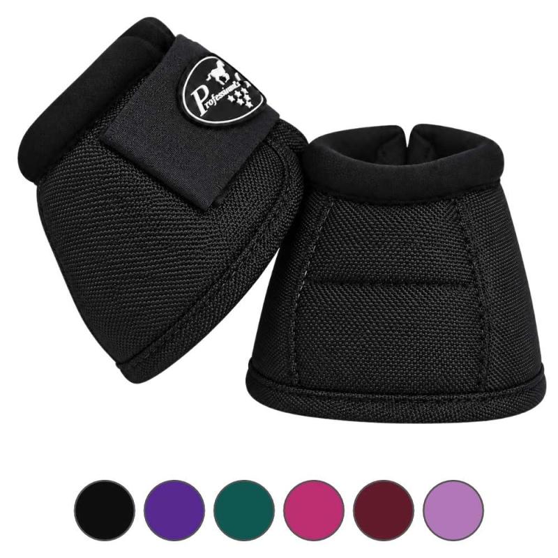 Professional’s Choice Ballistic Overreach Boots Hufglocken in Schwarz mit Farbkreisen für Lila, Grün, Pink, Weinrot und Orchid