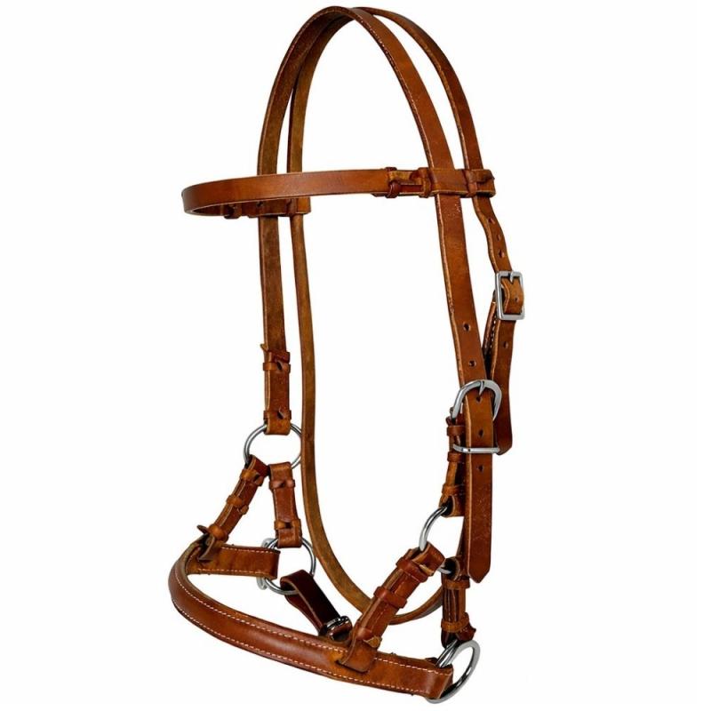 Sidepull gebisslose Trense Braun