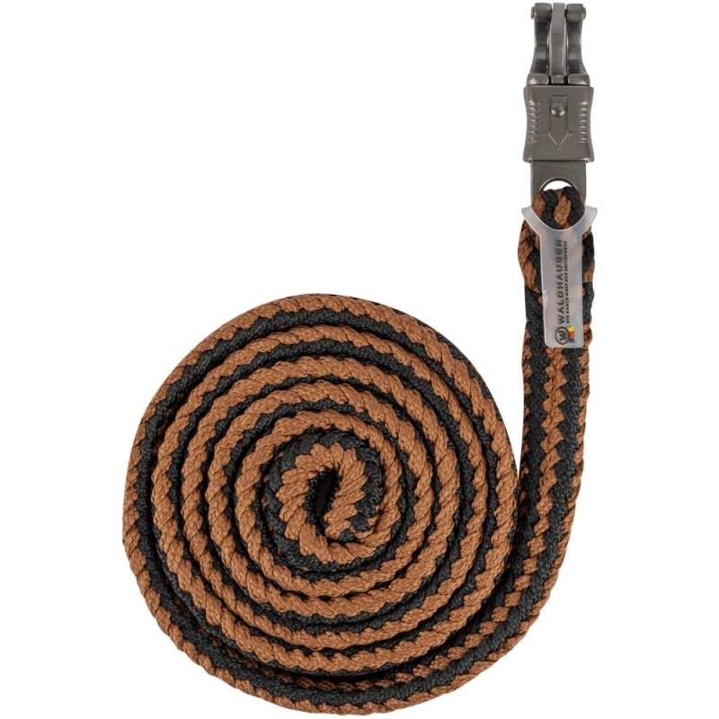 Waldhausen Anbindestrick Plus mit dunklem Panikhaken in Zimt/Schwarz