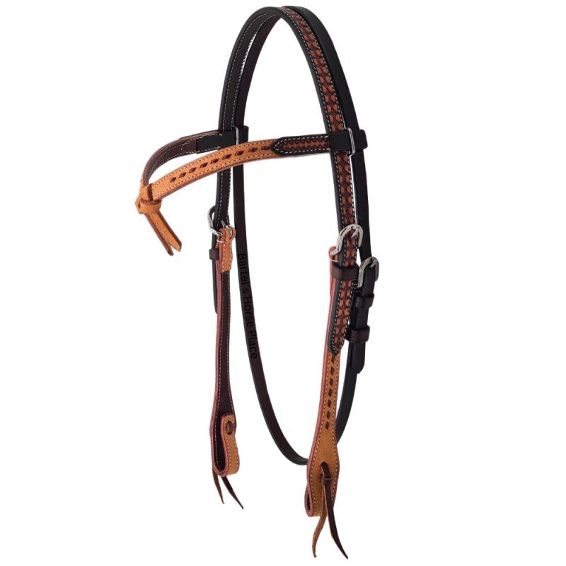 braune Westerntrense aus robustem Leder.