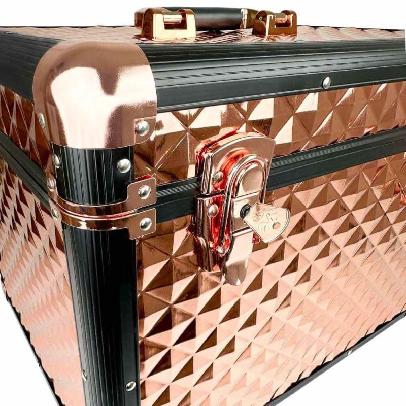York Putzbox in Roségold, Detailansicht des Verschlusses