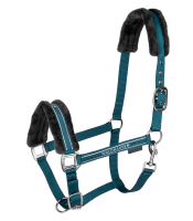 Waldhausen Halfter Elegant Petrol – Flauschig & funkelnd
