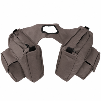 Sattelhorntasche aus Nylon in braun