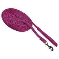 Longierleine pink mit stabilem Karabinerhaken für sicheres Longieren und Training