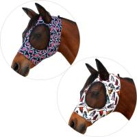 Professionals Choice Fliegenmaske für Pferde in den Mustern Horse Shoe und Steer Head